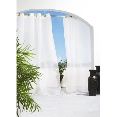 Escape  96-inch Indoor/Outdoor Sheer Voile Curtain Panel Pair   